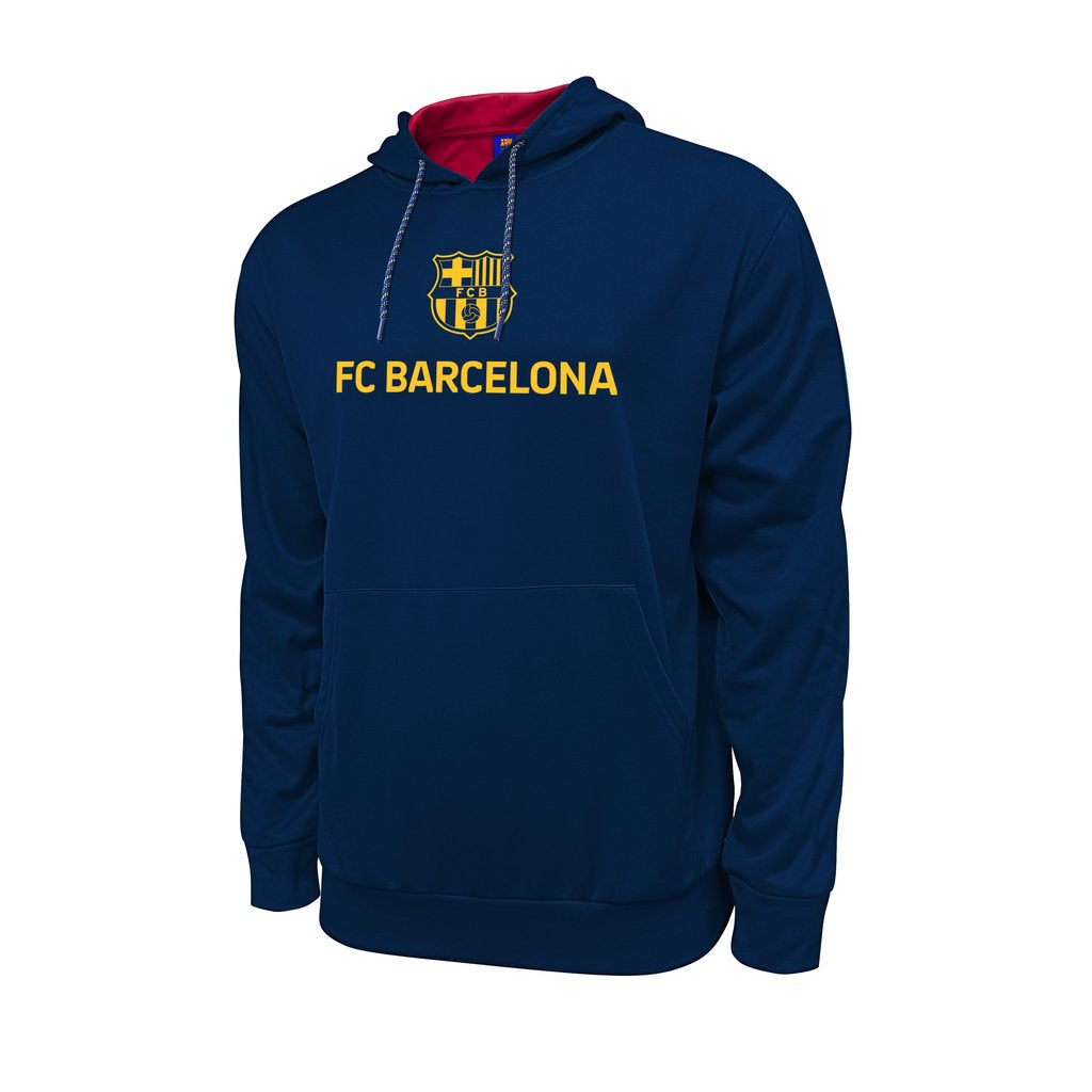 FC Barcelona Hyper OL Hoodie Sweatshirt Pullover Messi Soccer Spain Futbol Blue Gold Logo