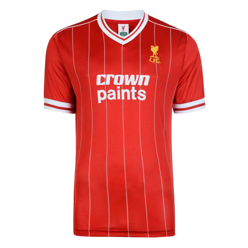 et eller andet sted Læne Effektivt Liverpool FC 1982 Retro Score Draw Men's Jersey - Red – SoccerGearCentral