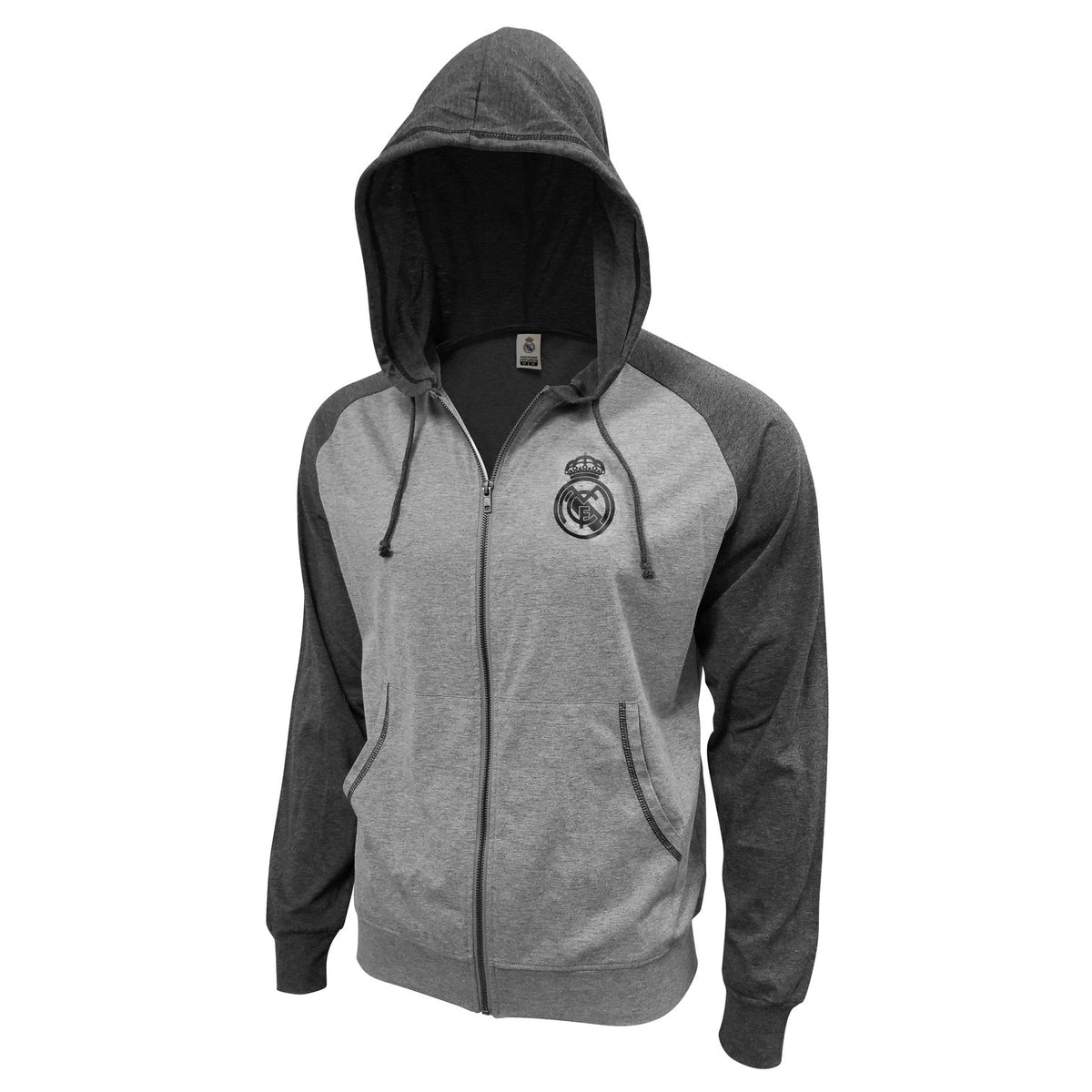 : RHINOXGROUP Real Madrid Soccer Zip Front Fleece Jacket  Sweatshirt Official License Soccer Hoodie Small 002 : Sports & Outdoors