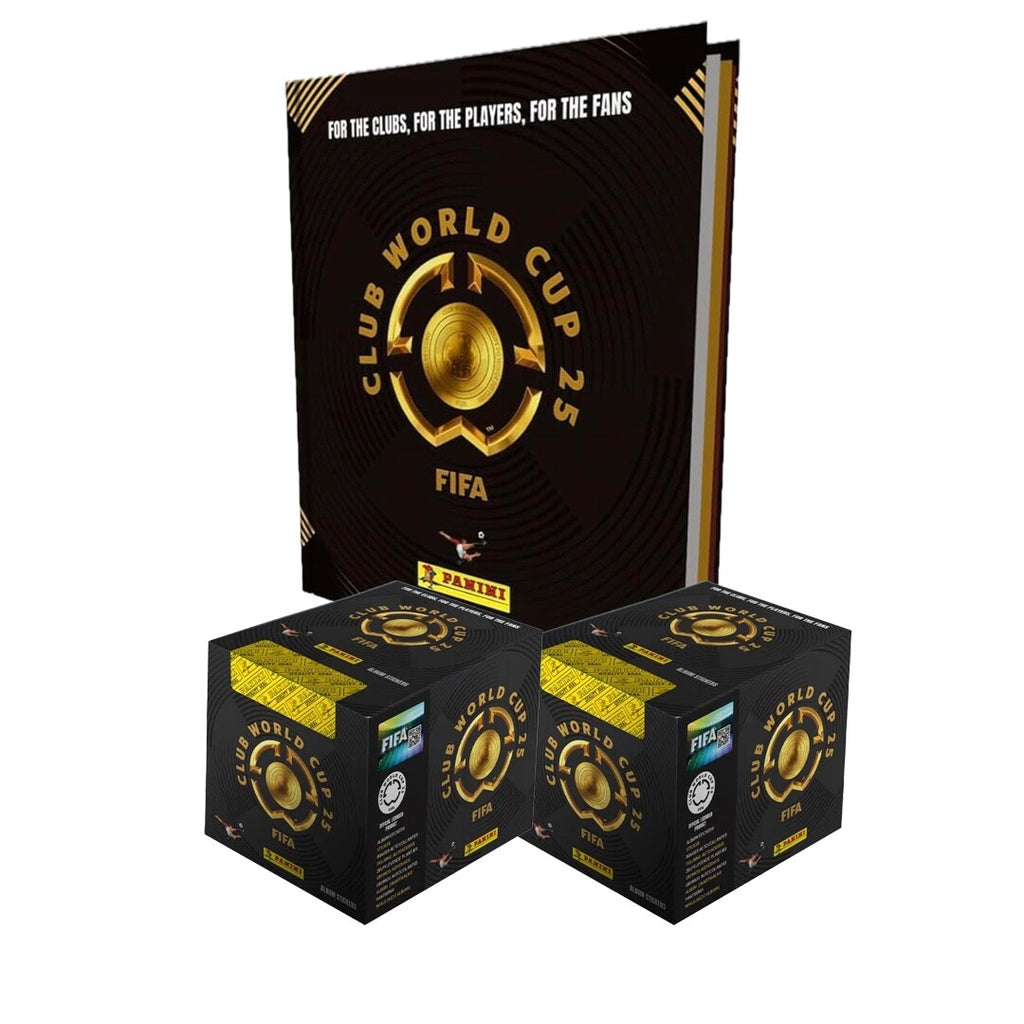 Panini FIFA Club World Cup 2025 Stickers Hardcover Album + 100 Pack COMBO