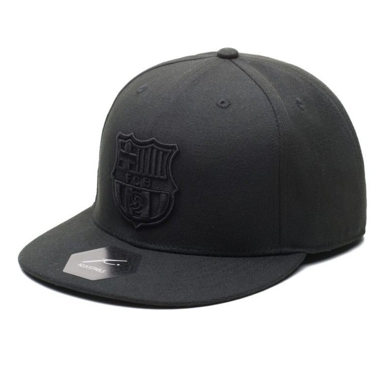 Barcelona FC FCB Black Soccer Hat Cap Football Messi Spain Fi Collection