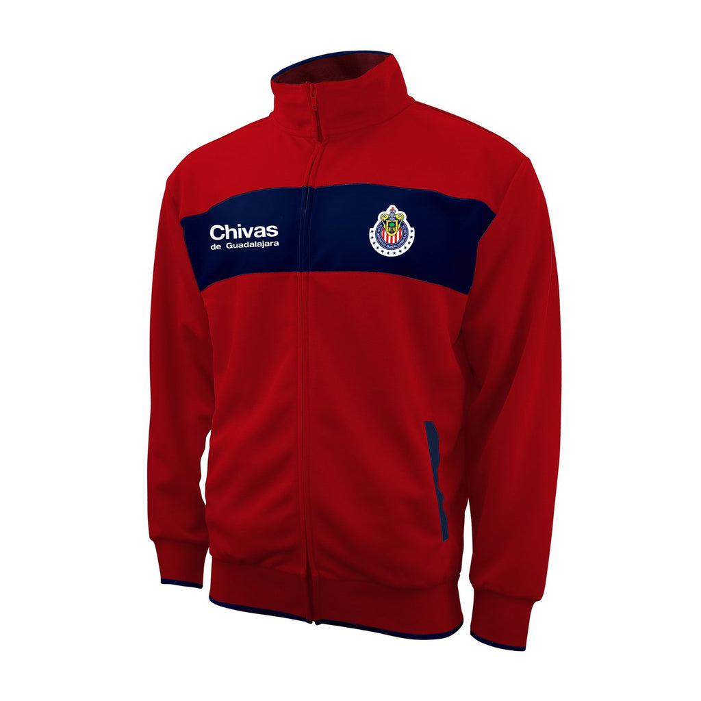 Chivas Guadalajara 2020 Soccer Mexico Track Training Jacket Full Zip Red FMF