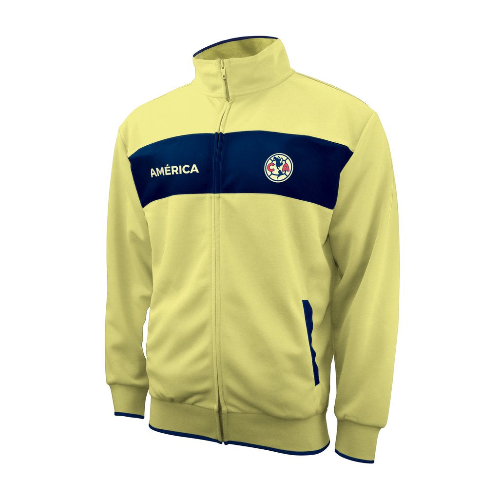 Club America 2024 Gold Blue Track Jacket Mexico Soccer Futbol Aguilas