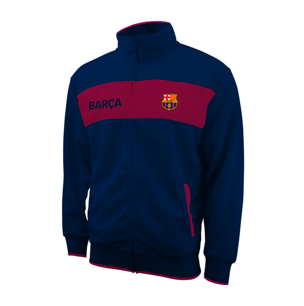 FC Barcelona 2021 Logo Track Jacket Premium Soccer Spain La Liga Football Anthem
