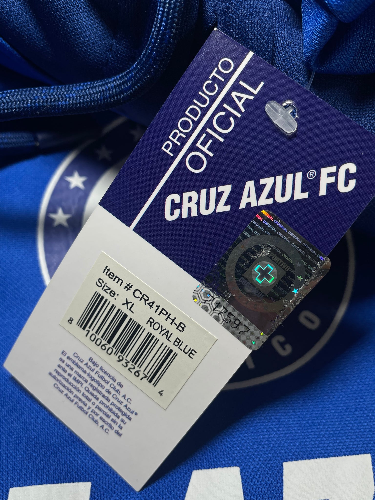 Cruz Azul Men's Side Step Blue Pullover Hoodie Sweatshirt