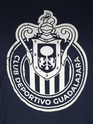 Chivas Guadalajara Distressed Logo T-Shirt - Navy Blue