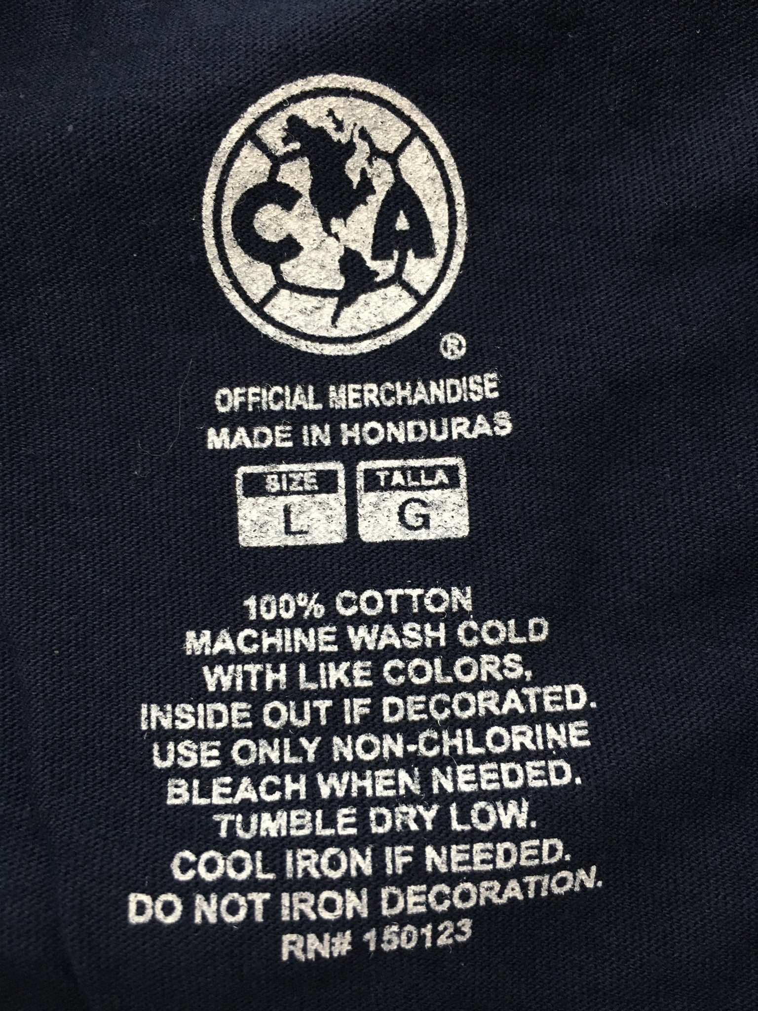 Club America Distressed Logo T-Shirt - Navy Blue