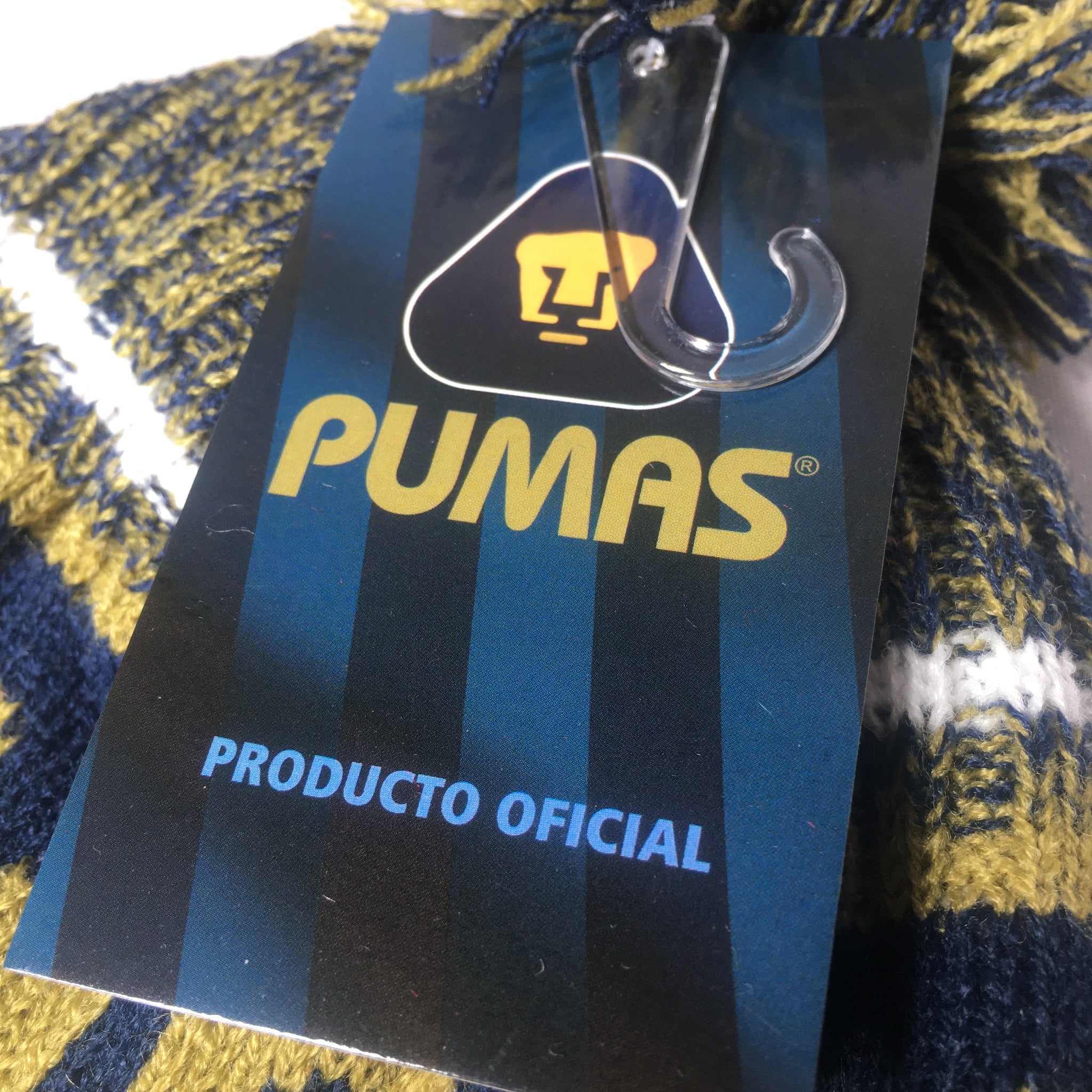 Pumas UNAM 2023 Knit Winter Pom Beanie - Blue/Gold