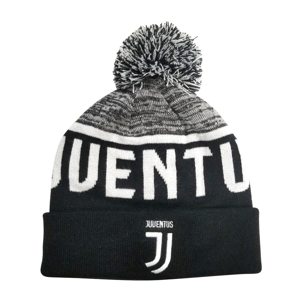 Juventus Knit Winter Pom Beanie Cap Hat Black