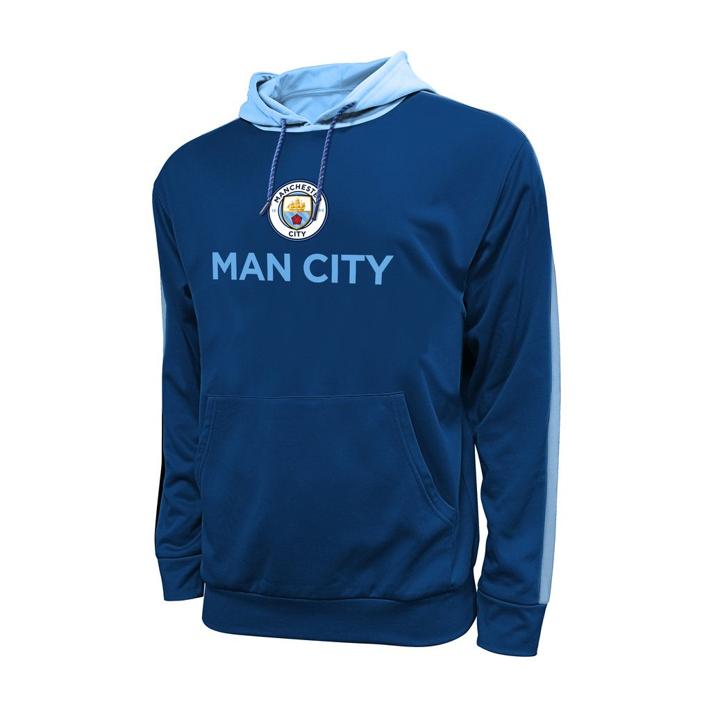 Manchester City Hoodie Jacket Sweatshirt Pullover Logo Blue Soccer Football England Men