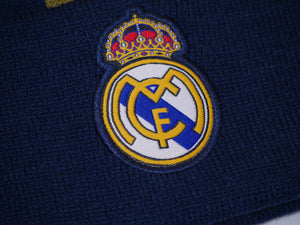 Real Madrid 2023 Knit Winter Pom Beanie Hat - Blue/Gold