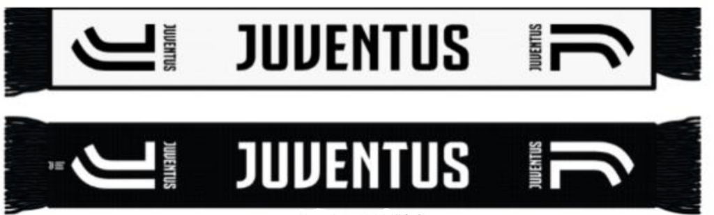 Juventus Reversible WInter Scarf Black White