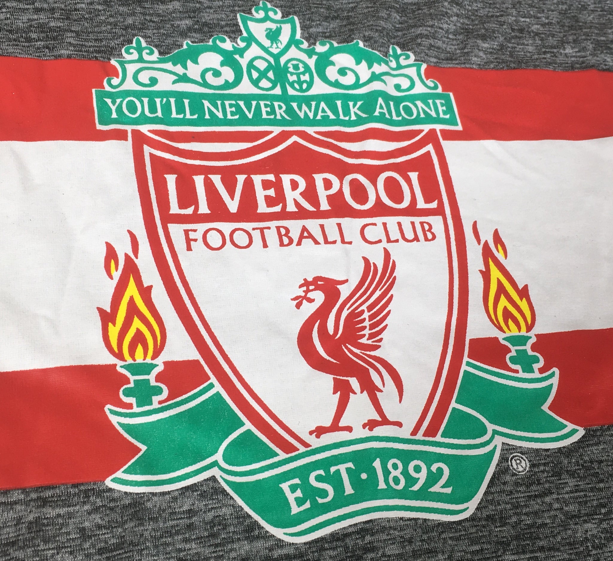 Liverpool FC Poly Training Jersey Shirt - Heather Grey