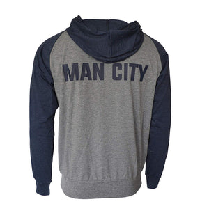 Manchester City Full Zip Lightweight Hoodie Jacket - Navy Blue