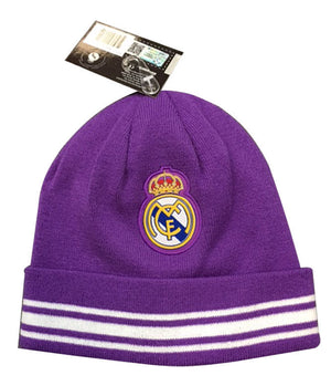 Real Madrid Knit Winter Beanie Hat Cap Purple